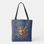 Zoomie Time Oranje Tabby Cat Tote Bag (Achterkant)
