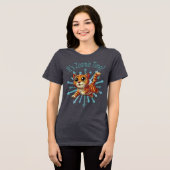 Zoomie Time Oranje Tabby Cat Tri-Blend Shirt (Voorkant volledig)