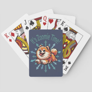 Zoomie Time Pomeranian Pokerkaarten