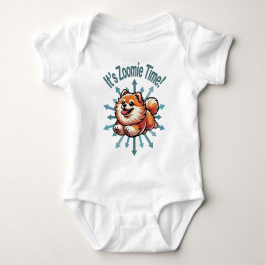 Zoomie Time Pomeranian Romper (Voorkant)