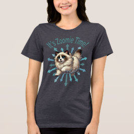 Zoomie Time Ragdoll Cat Tri-Blend Shirt