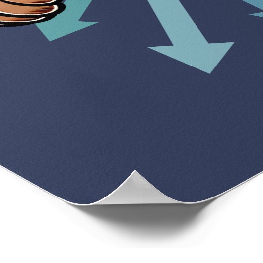 Zoomie Time Rottweiler Poster (Hoek)