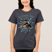 Zoomie Time Rottweiler Tri-Blend Shirt (Voorkant)