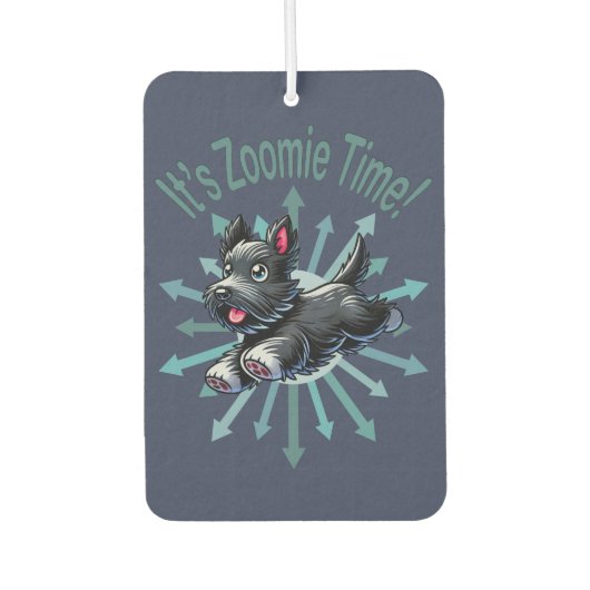Zoomie Time Schotse Terriër Luchtverfrisser (Voorkant)