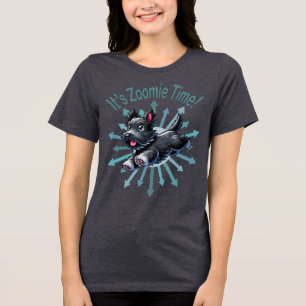 Zoomie Time Schotse Terriër Tri-Blend Shirt