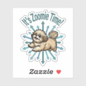 Zoomie Time Shih Tzu Sticker (Vel)
