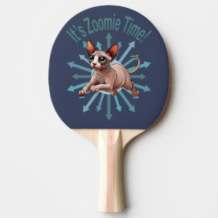 Zoomie Time Sphynx Cat Tafeltennisbatje