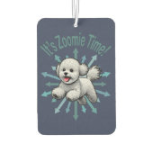 Zoomie Time van Bichon Frise Luchtverfrisser (Achterkant)