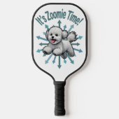 Zoomie Time van Bichon Frise Pickleball Paddle (Voorkant)