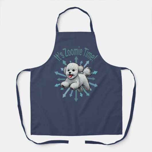 Zoomie Time van Bichon Frise Schort (Voorkant)