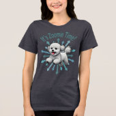 Zoomie Time van Bichon Frise Tri-Blend Shirt (Voorkant)