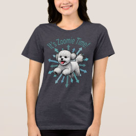 Zoomie Time van Bichon Frise Tri-Blend Shirt