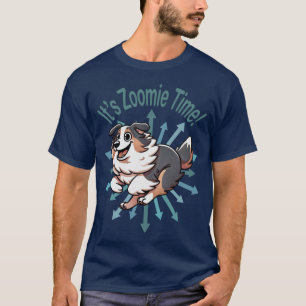 Zoomie Time voor Australian Shepherd T-shirt
