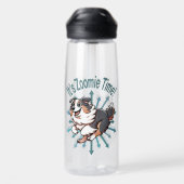 Zoomie Time voor Australian Shepherd Waterfles (Achterkant)