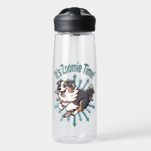 Zoomie Time voor Australian Shepherd Waterfles