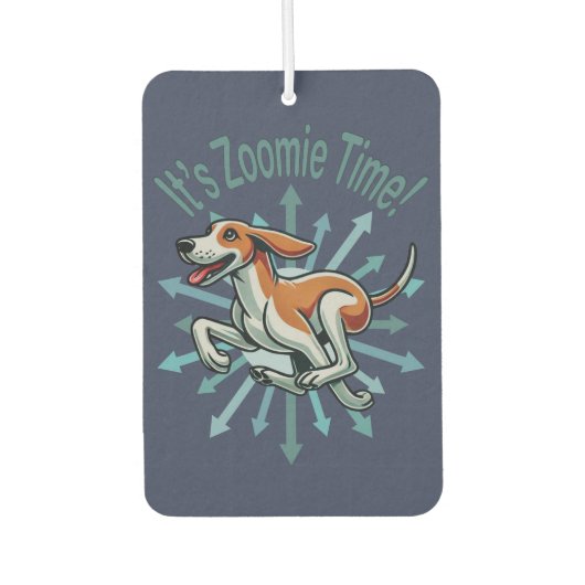 Zoomie Time voor de Amerikaanse Fox Hound Luchtverfrisser (Voorkant)