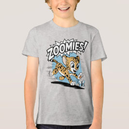 Zoomies - Cheetah achter een vlinder aan Tri-Blend Shirt