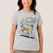 Zoomies - Cheetah achter een vlinder aan Tri-Blend Shirt (Voorkant)