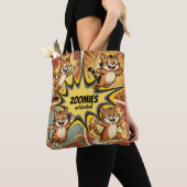 Zoomies Geactiveerd Grappige Retro Kat Meme Tote Bag (Dichtbij)