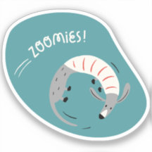 Zoomies schattige geïllustreerde worst hond turquo