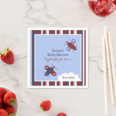 Zooming Along Airplane Gepersonaliseerd Napkins Servet (Insitu)