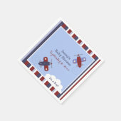 Zooming Along Airplane Gepersonaliseerd Napkins Servet (Hoek)