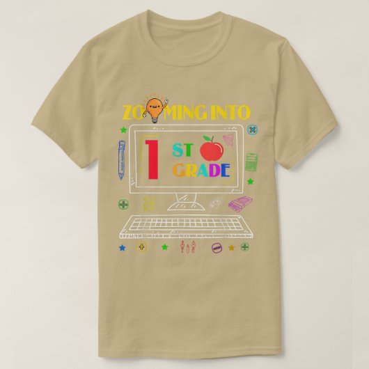 Zooming naar 1e graad terug naar School Virtual On T-shirt (Design voorkant)