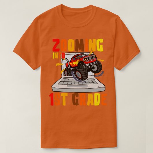 Zooming naar 1e gradenmonster Truck T-shirt (Design voorkant)