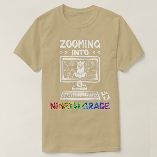 Zooming naar 9e graad Terug naar School 2020 Cute T-shirt (Design voorkant)