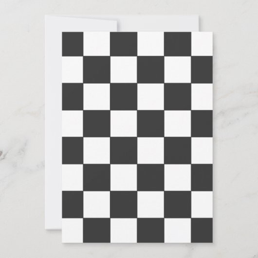 Zooming Race Auto Verjaardag Uitnodiging (Achterkant)