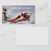 Zooming Retro Rocket Visitekaartjes (Voorkant / Achterkant)