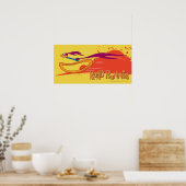 Zooming Roadrunner Poster (Keuken)