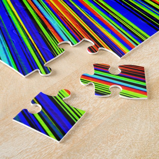Zoomkleur, zoomstraal, regenboogmulticolor legpuzzel (Zijkant)