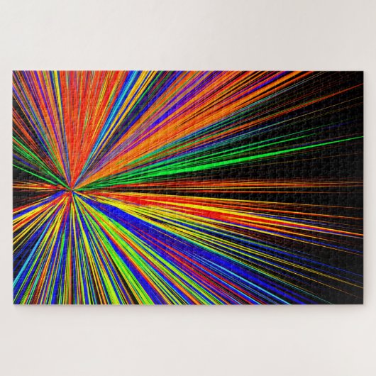 Zoomkleur, zoomstraal, regenboogmulticolor legpuzzel (Horizontaal)