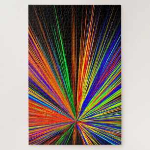 Zoomkleur, zoomstraal, regenboogmulticolor legpuzzel