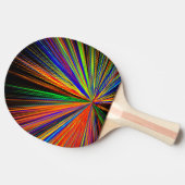 Zoomkleur, zoomstraal, regenboogmulticolor tafeltennisbatje (Zijkant)