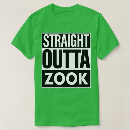Zoomnaam Rechtstreeks uit Zook T-shirt (Design voorkant)