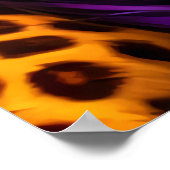 Zoomorfe coole juffrouw cheetah | AI Art. Poster (Hoek)