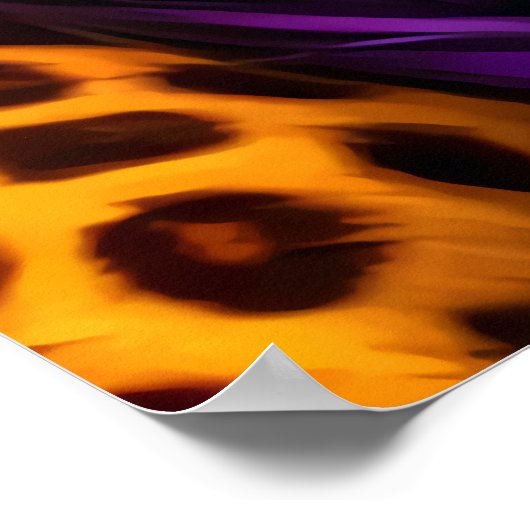 Zoomorfe coole juffrouw cheetah | AI Art. Poster (Hoek)