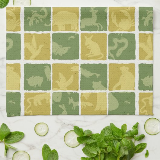 zoompatroon theedoek (Gevouwen)