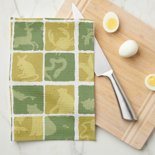 zoompatroon theedoek (Quarter Fold)