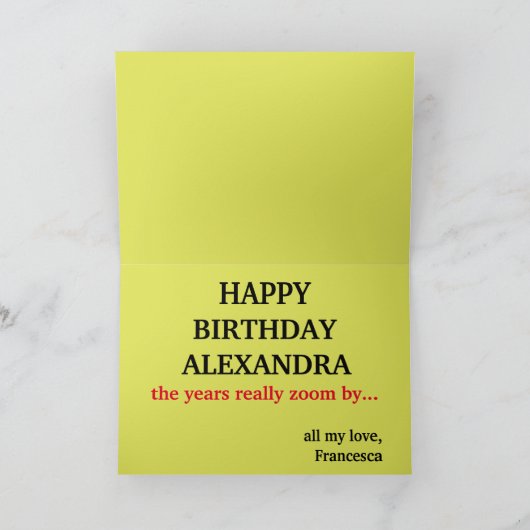 Zoomy Birthday Funny Video Conference Call Satire Kaart (Binnen)