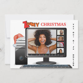 Zoomy Kerstmis Video Conferentie Satire Kaart
