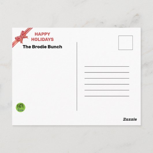 Zoomy Kerstmis Video Satire Conference Briefkaart (Achterkant)