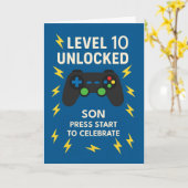 Zoon 10e Verjaardag Spel Controller Leeftijd 10 On Kaart (Gele Bloem)