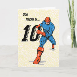 Zoon 10e verjaardag superheld kaart
