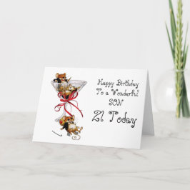 ZOON 21E VERJAARDAG KAART