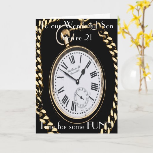 ZOON 21E VERJAARDAG KAART (Gele Bloem)