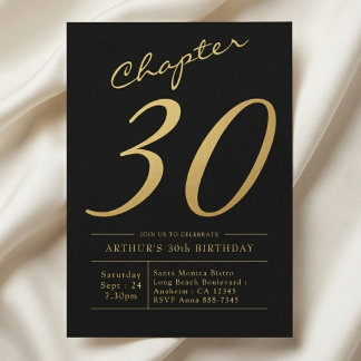 Zoon 30e verjaardag 30 jaar oud zwart goud feest kaart