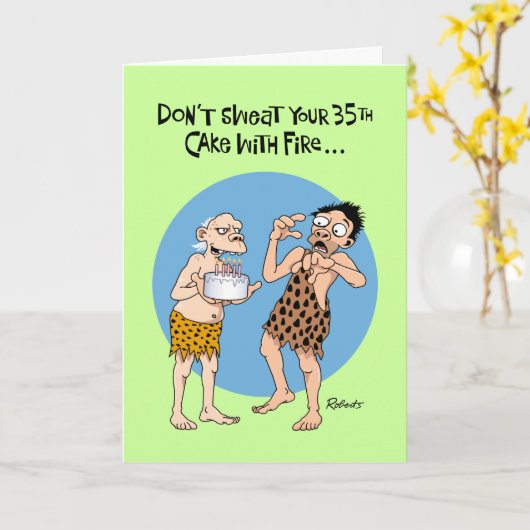 Zoon 35th Birthday Kaart (Gele Bloem)